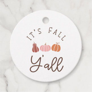 It's Fall Y'all  Favour Tags