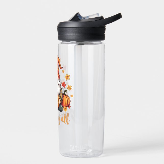 It's Fall Y'all Gnomes Pumpkin Autumn Thanksgiving Water Bottle (Left)
