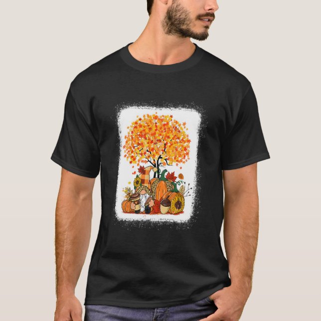 It'S Fall Y'All Gnomes Pumpkin Autumn Tree Fall Le T-Shirt (Front)