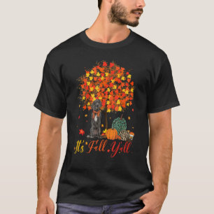 It's Fall Y'all Great Dane Dog Thanksgiving Fall L T-Shirt