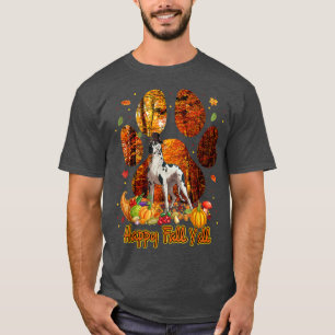 It's Fall Y'all Great Dane Pilgrim Dog Paw Cute Th T-Shirt