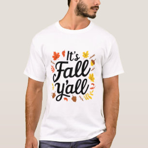 It's Fall Yall Halloween Bats Pumpkin Fall Hallowe T-Shirt