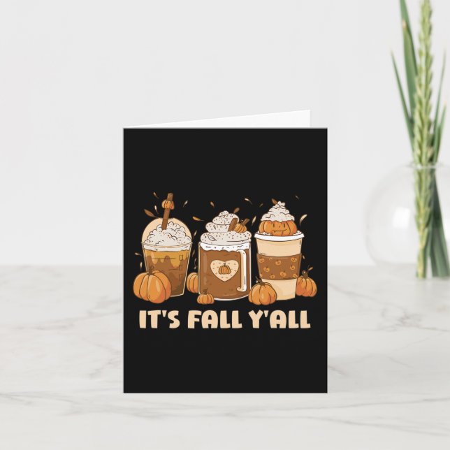 It's Fall Y'all Halloween Retro Fall Halloween Card (Front)
