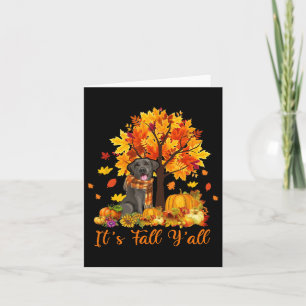 It's Fall Y'all Labrador Black Lab Halloween Thank Card