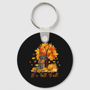 It's Fall Y'all Labrador Black Lab Halloween Thank Key Ring