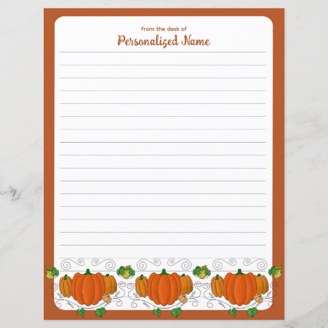 It's Fall Y'all - Lined Paper Sheet (Front)