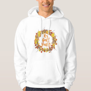 It's Fall Y'all Orange Autumn Leaves Hoodie