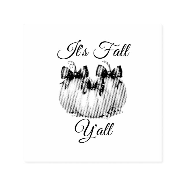 It's Fall Y'all: Pastel Pumpkins Self-inking Stamp (Design)