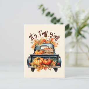 It's Fall Y'all Postcard