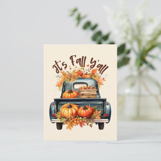 It's Fall Y'all Postcard (Standing Front)