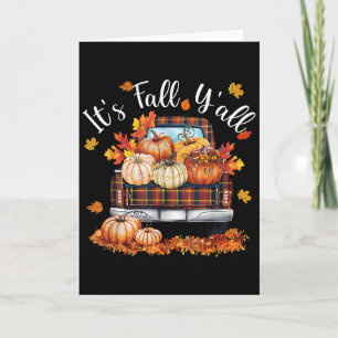 Its Fall Yall Pumpkin Truck Autumn Tree Hello Fall Card