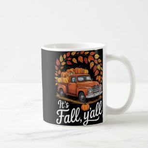 Its Fall Yall Pumpkin Truck Autumn Tree Hello Fall Coffee Mug