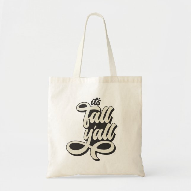 It's Fall Y'all Retro Style Customisable Tote Bag (Front)