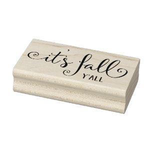 it's fall y'all rubber stamp