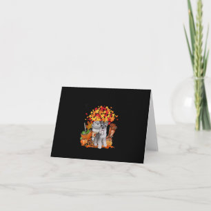 its fall yall schnauzer dog halloween thanksgiving thank you card