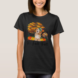It's Fall Y'all Shih Tzu Dog Thanksgiving Hallowe T-Shirt