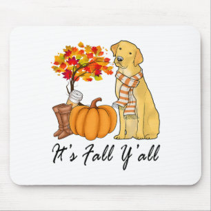 Its Fall Yall Shirt Fall Tees For Women Labrador Y Mouse Pad