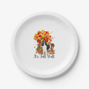 It's Fall Y'all Springer Spaniel Dog Halloween Tha Paper Plate