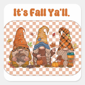 It's Fall Yall Square Sticker