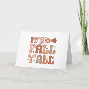 It's Fall Y'all Summer Vibe Pink Floral Autumn Card