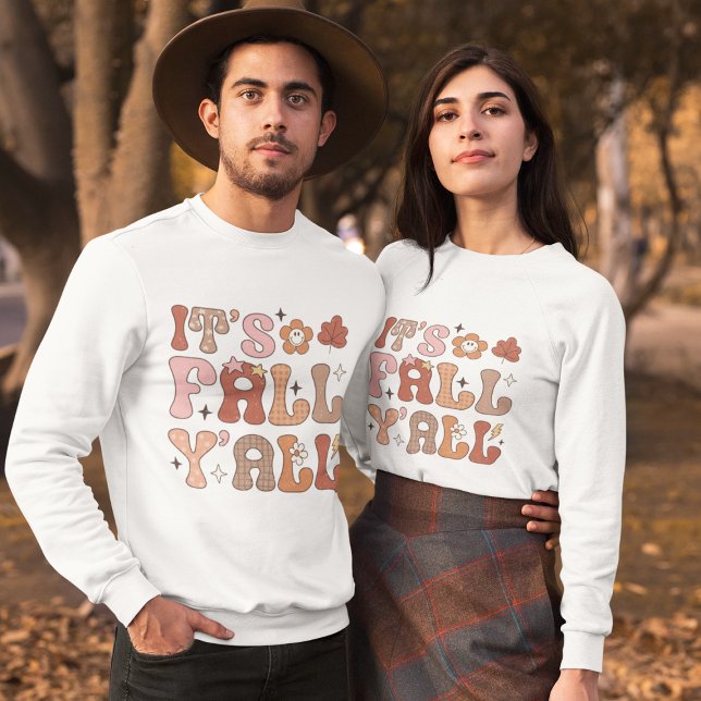 It's Fall Y'all Summer Vibe Pink Floral Autumn T-Shirt (Creator Uploaded)