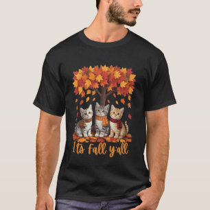It's Fall Y'all Tree Leaves Hello Autumn Thanksgiv T-Shirt