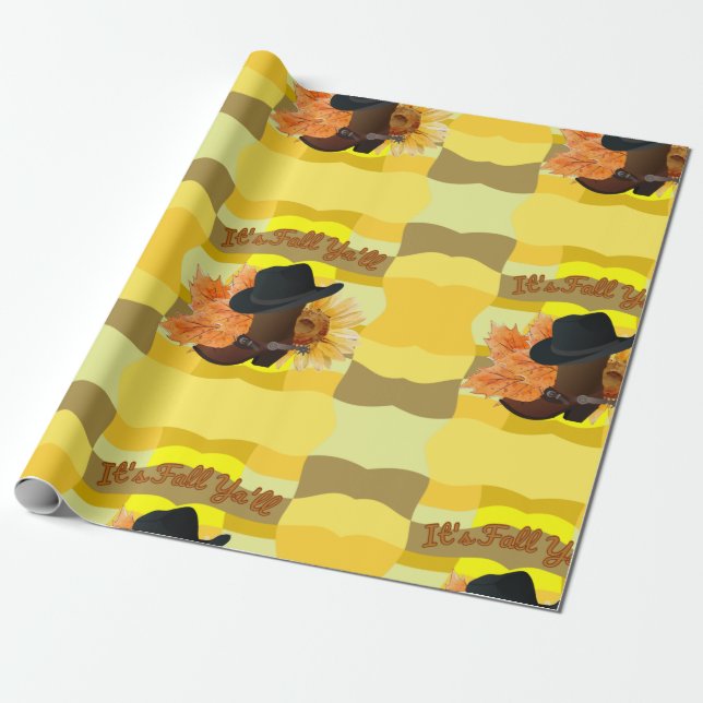 It's Fall Ya'll  Wrapping Paper (Unrolled)