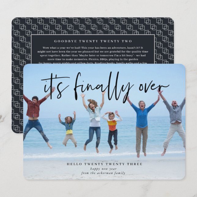 It's Finally Over | Hello 2021 Holiday Photo Card (Front/Back)