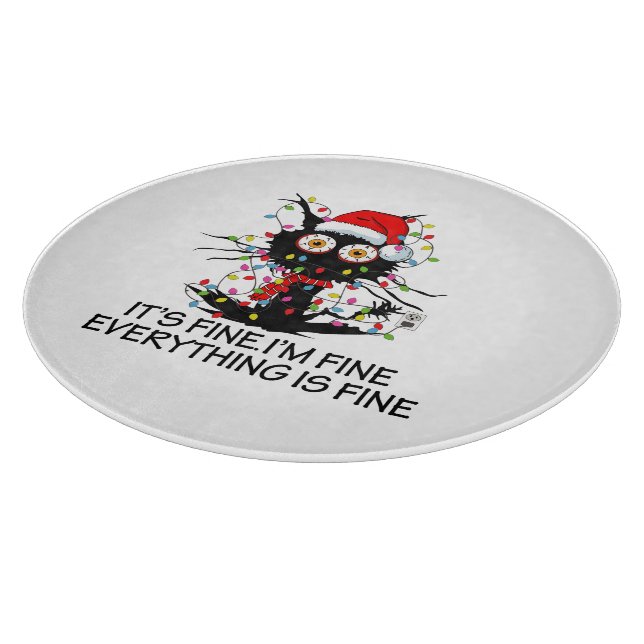 It's Fine! Glass Cutting Board (Corner)