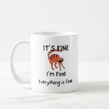 It's Fine I'm Fine Everything Fine Personalise Cat