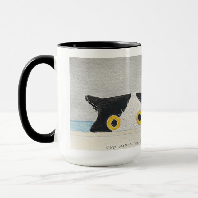 It's Fine. I'm fine. Everything is Fine. Cat Mug (Left)