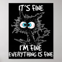 It's Fine I'm Fine Everything Is Fine Fun Black Ca