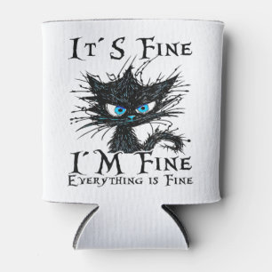 its fine im fine everything is fine funny black c can cooler