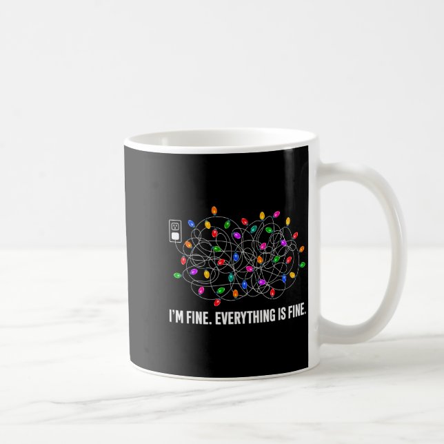 It's Fine I'm Fine Everything Is Fine Funny Christ Coffee Mug (Right)