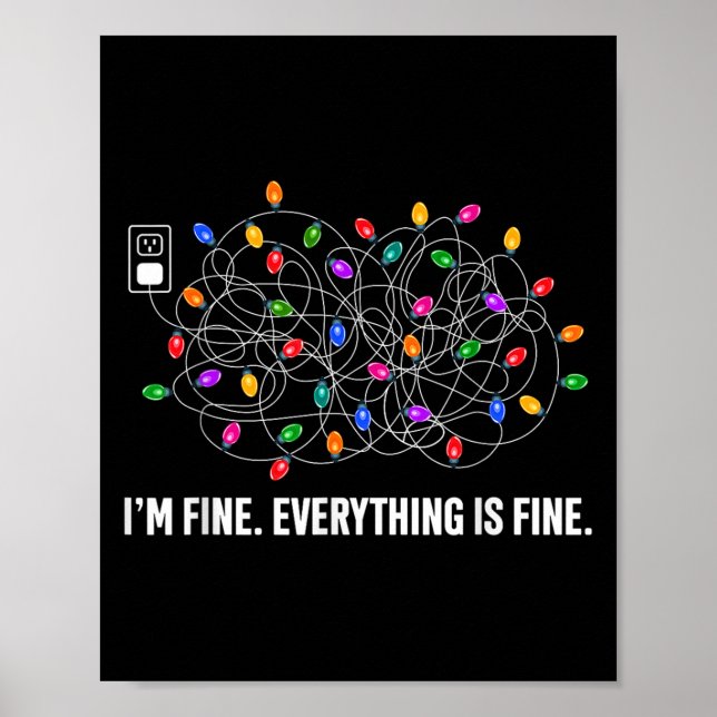 It's Fine I'm Fine Everything Is Fine Funny Christ Poster (Front)