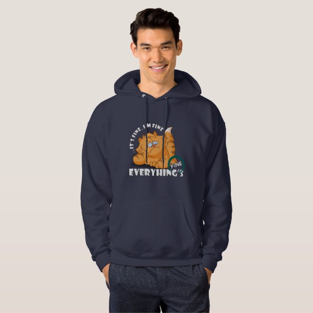 It's fine I'm fine Everything's fine | Men Hoodie (Front Full)