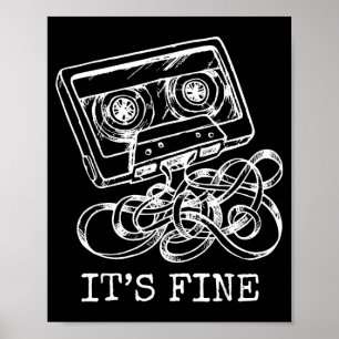 It's fine retro cassette tape 90's music poster