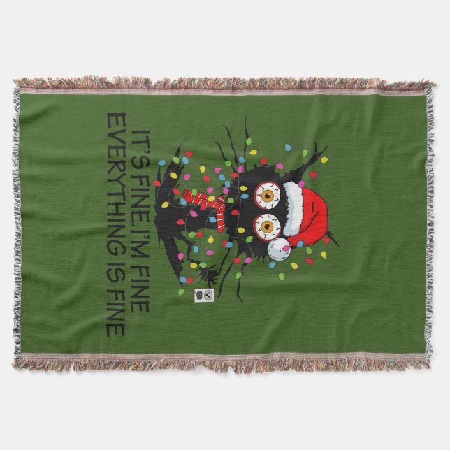 It's Fine! Throw Blanket (Front)