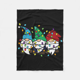 It's Fine We're Fine Everything Is Fine Gnome Teac Fleece Blanket