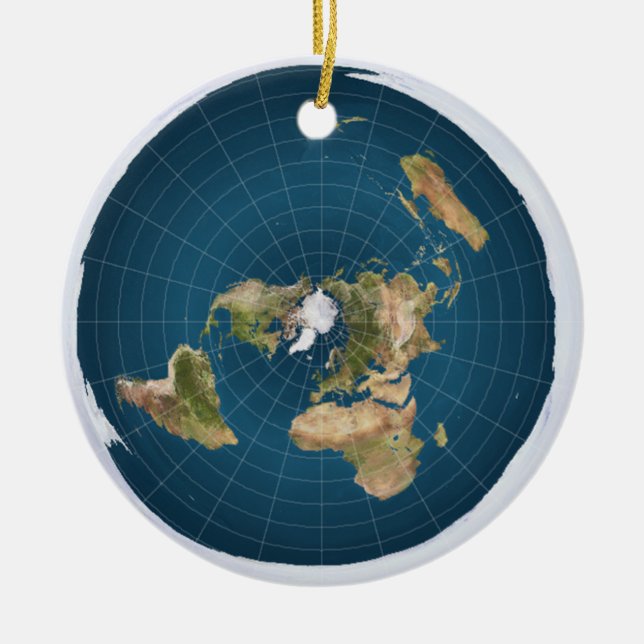 It's Flat.  No, Really. Ceramic Ornament (Front)