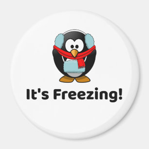 It's Freezing! Funny Cold Penguin Magnet