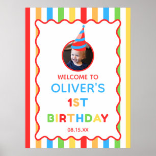 Its Fun To Be One 1st Birthday Photo Welcome Sign
