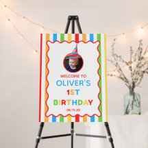 Its Fun To Be One 1st Birthday Photo Welcome Sign