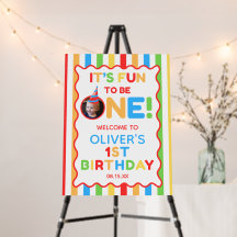 Its Fun To Be One 1st Birthday Photo Welcome Sign