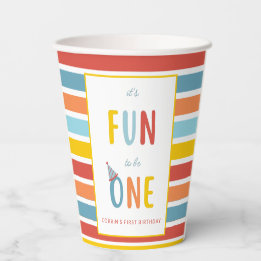 It's Fun To Be One Birthday Party Paper Cups