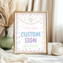 It's Fun To Be One Birthday Pastel Table Sign