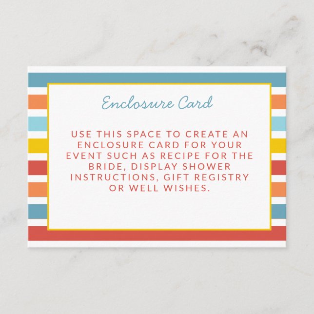 It's Fun To Be One Colorful Enclosure Card (Front)
