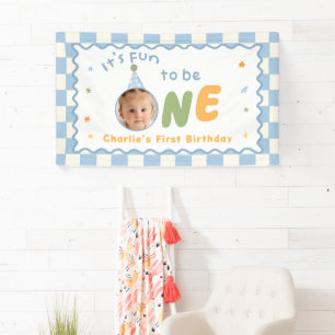 It's Fun To Be One Colourful 1st Birthday Banner