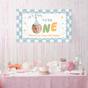 It's Fun To Be One Colourful 1st Birthday Banner