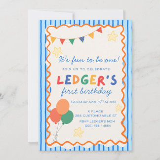 Its fun to be one! invitation